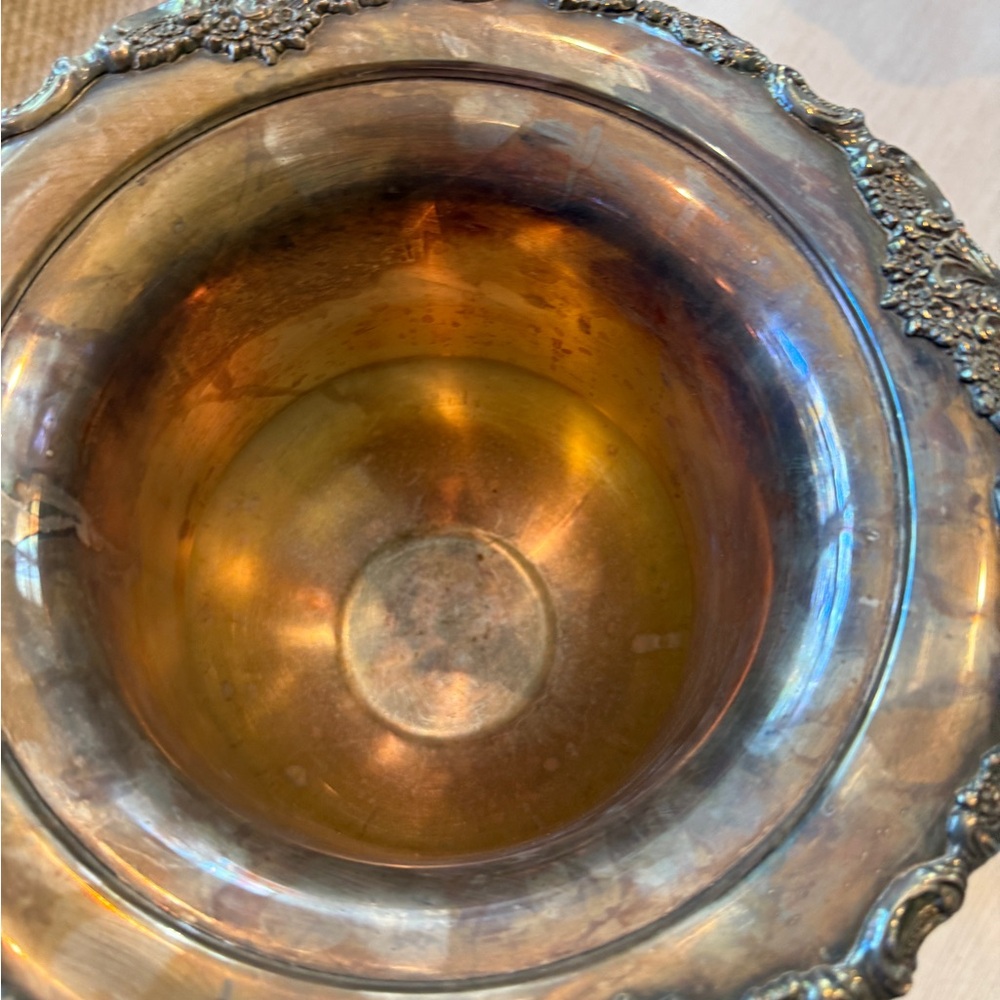 BAROQUE BY WALLACE SILVERSMITHS SILVERPLATE CHAMPAGNE WINE ICE BUCKET  #243 - Picture 7 of 12
